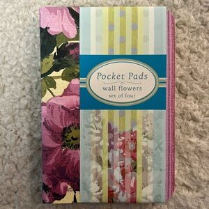Potter Style "Wall Flower" Pocket Pads Set of Four Lined Notebooks